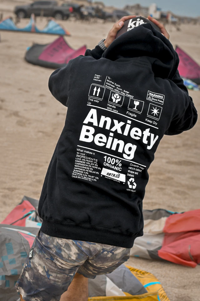 Buzo Anxiety Being negro — imagen 2