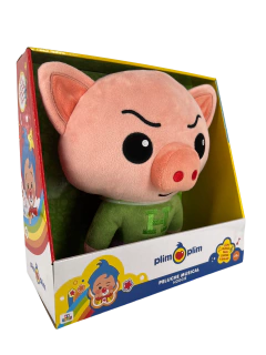 Peluche musical grande Hoggie Oficial en caja. 30 cm.