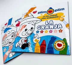 Libro Plim Plim La granja - ¡A colorear por números! - tienda online