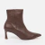 Bota Marrom Cano Curto Couro Melanie