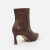 Bota Marrom Cano Curto Couro Melanie - loja online