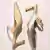 Mule Prata Off White Couro Bico Fino Jules