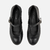 Sapatos pretos femininos Loulle com detalhe de tira no tornozelo, ideais para diversas ocasiões e conforto no dia a dia.