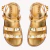 Sandália Papete Couro Dourada Riviera na internet