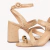 Sandália Nude Couro Salto Bloco Emilie - loja online