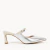 Mule Prata Off White Couro Bico Fino Jules - comprar online
