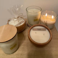 Velas de soja aromátizadas