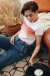 camiseta feminina ringer listras quentes