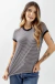 Imagem do Camiseta Feminina Ringer Listrada Preto