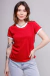 Camiseta Feminina Ringer Vermelho / Branco - loja online
