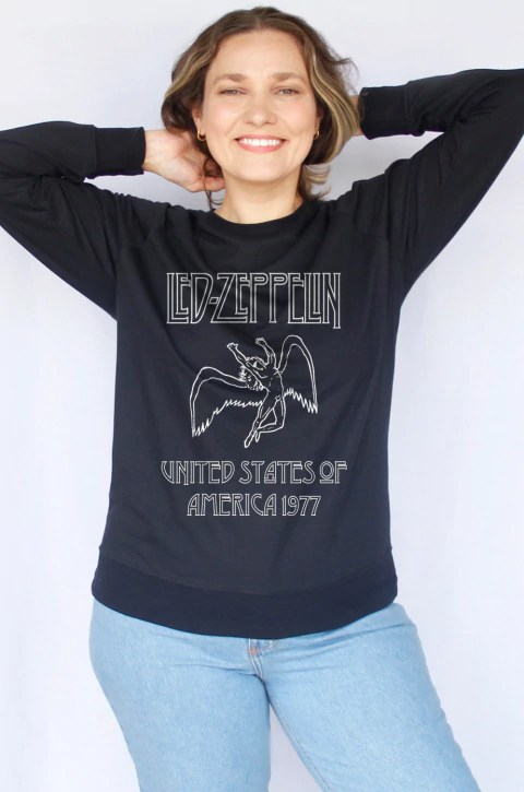 Blusão Feminino Raglan Led Zeppelin - comprar online