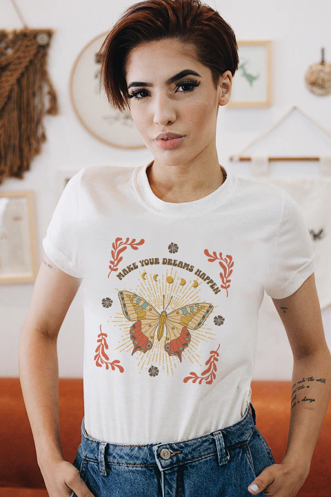 Camiseta Feminina Ringer Make Your Dreams - comprar online