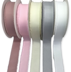 Fita Gorgurão Creme com Borda Desfiada 38mm (2 Metros) - comprar online