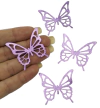 Aplique Borboleta Lonita lilás Escuro Metalico 3,5 cm (4 unds)