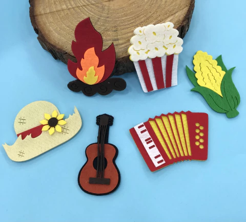 Apliques Juninos em Feltro (6unds) - comprar online