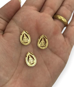 Pingente Nossa Senhora Cravejado de Zircônia Banhada a Ouro (1und) - comprar online