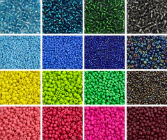 Miçanga de vidro rosa chiclete perolado (50 gramas) na internet