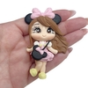 Aplique De Biscuit Boneca Minnie Rosa (1 und)
