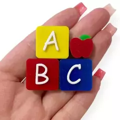 Kit de apliques Escolares Acrilico (11 pcs) - Dita Bijuterias