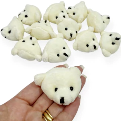 aplique cabeça urso de pelucia