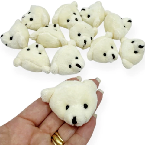 aplique cabeça urso de pelucia