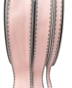 Kit Fita Rosa com Borda Cinza (6metros) - comprar online