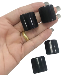 Tubo de Resina Oval Preto 24x24MM (4und) - comprar online