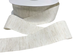 Fita Linho Creme liso 40mm (3metros)