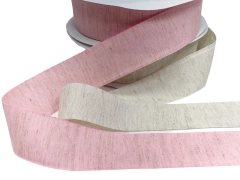 Fita Linho Creme liso 40mm (3metros) - comprar online