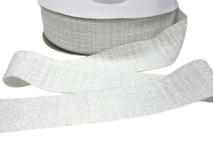Fita Tweed Branco liso 40mm (2metros)