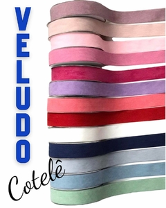 Fita Veludo Cotele Rose Claro 38mm (2 metros) - comprar online
