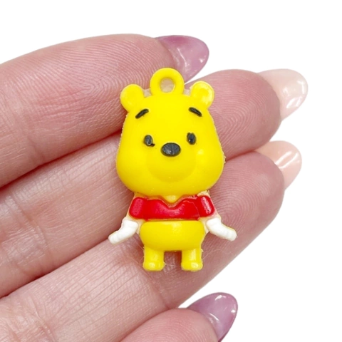 Pingente do Ursinho Pooh Emborrachado Pequeno (1 und)