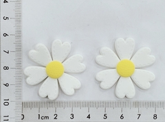 Aplique Flor Branca emborrachado (2 unds) - comprar online
