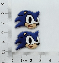 Aplique Emborrachado Pequeno Sonic (par) - comprar online
