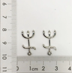 Pingente de Tridente Pomba Gira Mini Niquel (10unds) 7557 - comprar online