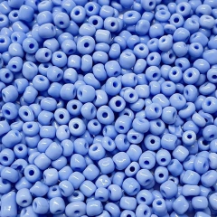 Miçanga de vidro azul jeans (50 gramas)