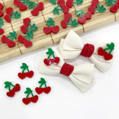 laço cereja para cabelo