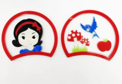 Aplique Orelha de Acrilico da Branca de Neve (2 pcs)