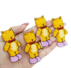 Aplique Bobbie Goods Corpinho Lacinho Vermelho Acrilico 7cm (4 unds) - comprar online