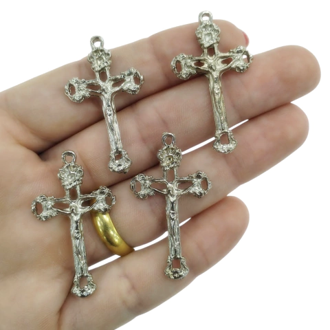 Crucifixo Niquel Para Terço 9713 (4unds) - comprar online