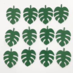 Aplique Costela de Adão Feltro Verde Escuro 4cm (12unds) na internet