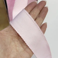 fita com borda trabalhada rosa bebe