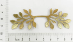 Aplique de Lonita Dourado Ramo (10 unds) - loja online