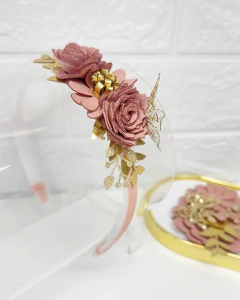 kit para montar tiara com flores