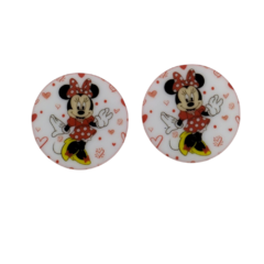 Aplique de Acrilico Boton Minnie Vermelha 3,5cm (PAR) na internet