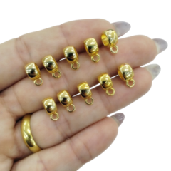 Canequinha pequena Dourada Lisa (10unds) - comprar online
