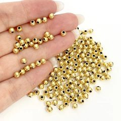 Bola de abs 4 mm dourada banhada(5 g)