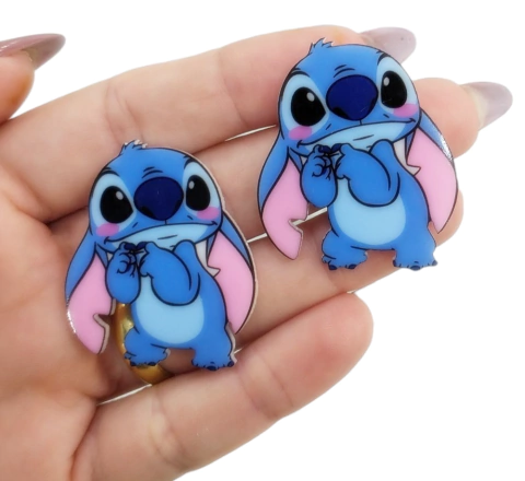 Aplique Acrilico Stitch Fofinho 4,0cm (par) - comprar online