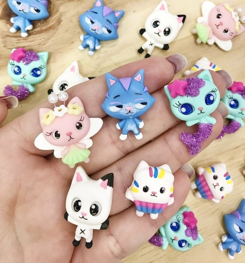 Kit Apliques de Biscuit Personagens de A casa Mágica da Gabby (5unds)