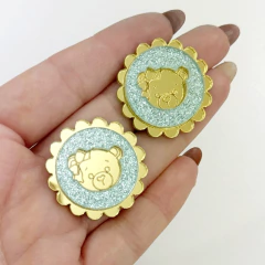 aplique ursinha acrilico